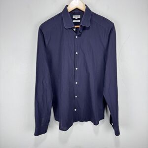 Reiss Large Men's Navy Blue Shirt - Good Condition